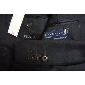 Isaia Napoli S120s Wool Charcoal Gray 2 Pc Suit Jacket Pants 34R NEW